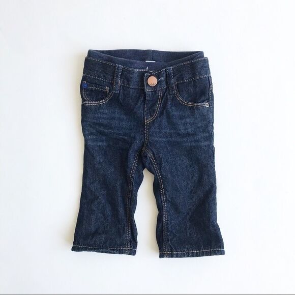 Babygap EUC dark wash pull up jeans EUC 3-6 months - Picture 1 of 4